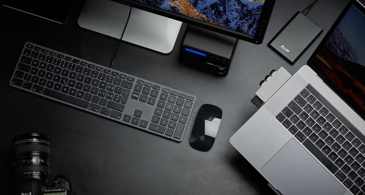 EU Product - kabelgebundene USB Tastatur spacegrau ES - Keyboard - 110 keys thumbnail