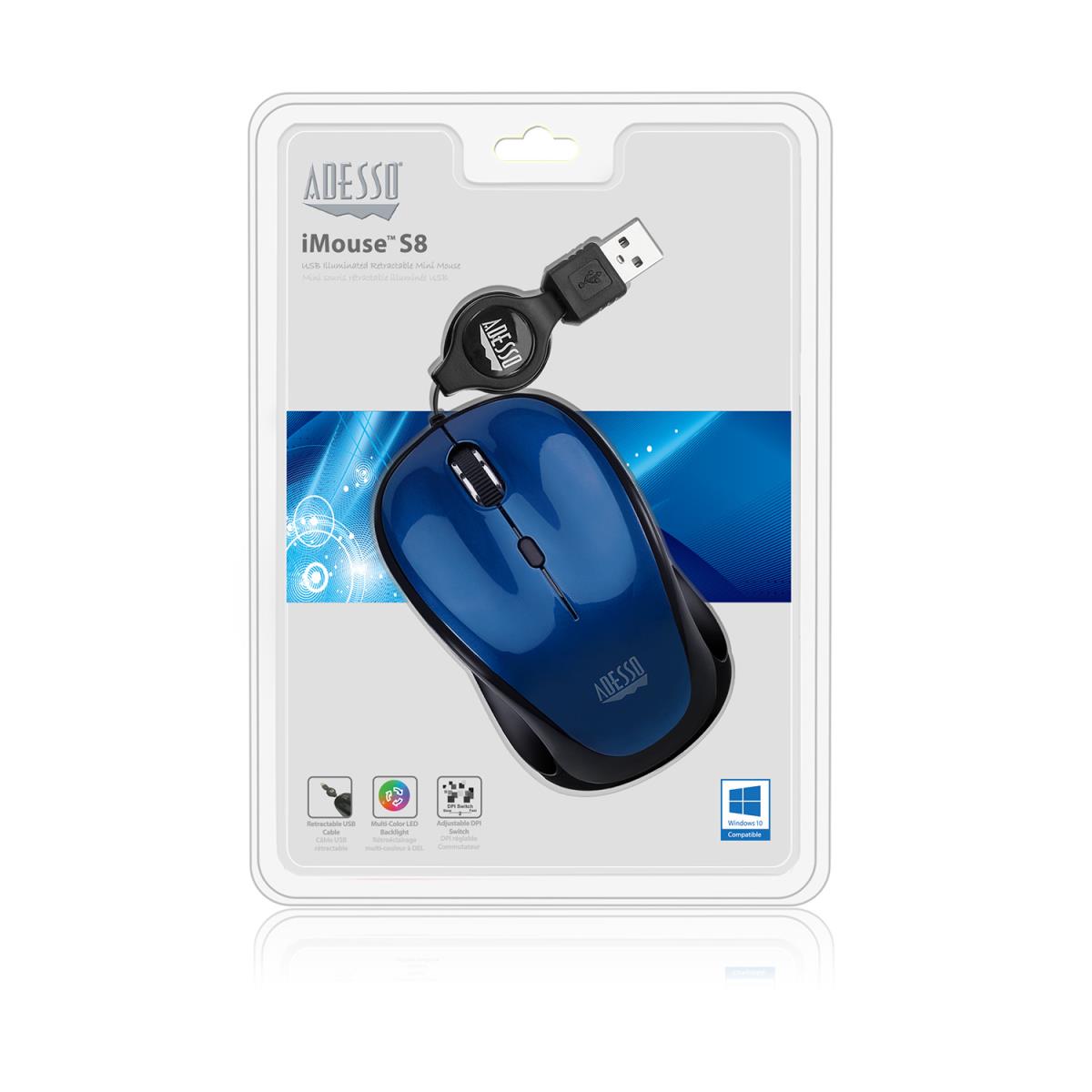 RETRACKABLE NANO MOUSE (BLUE) thumbnail