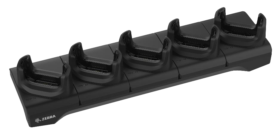 Multi-slot charging cradle kit with Ethernet capability for TC51 / TC56 devices. Includes shims, power supply (PWR-BGA12V108W0WW), and DC cable (CBL-DC-381A1-01). Country-specific AC cable is sold separately. thumbnail