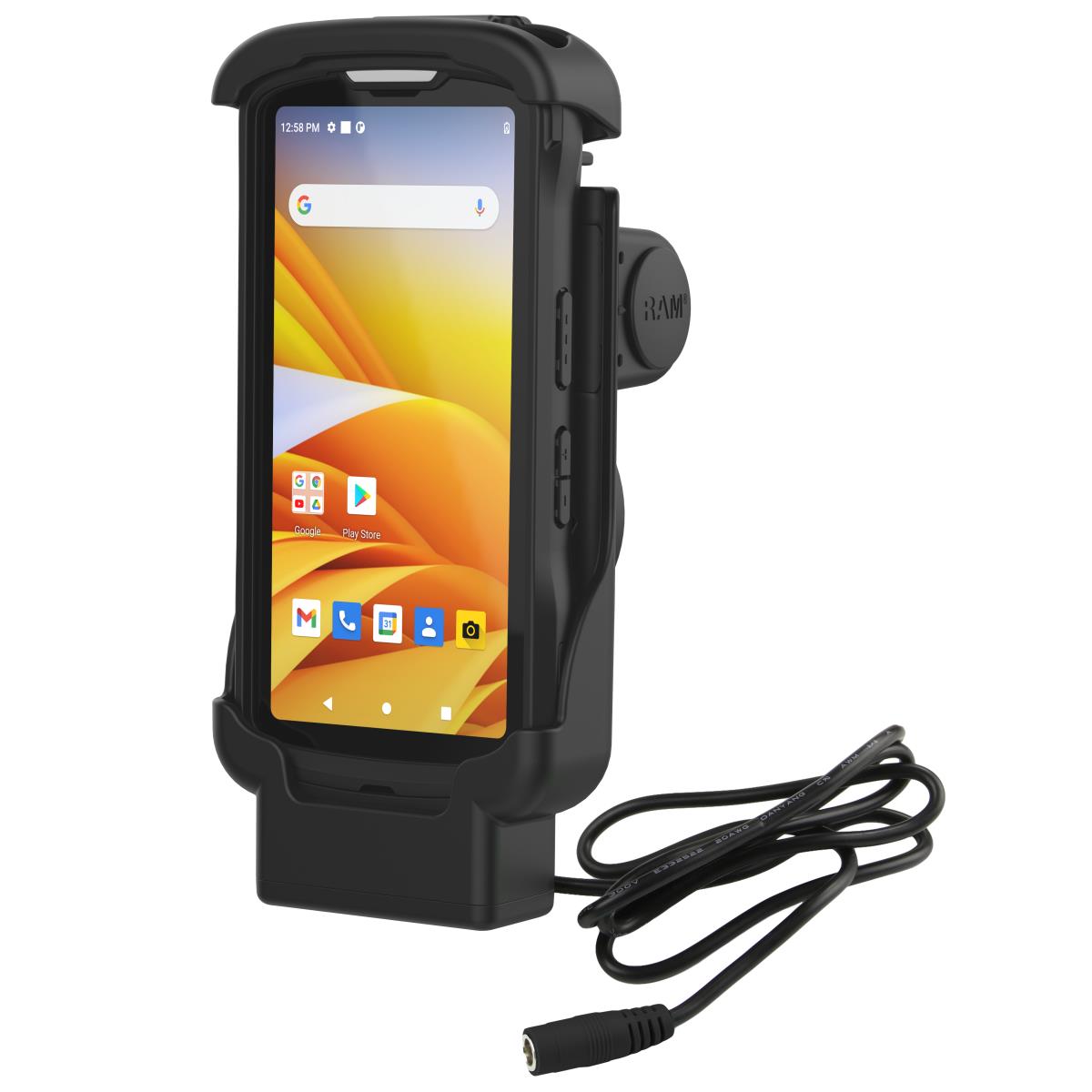 RAM power only spring-loaded cradle for TC53 / TC58 with or without rugged boot thumbnail