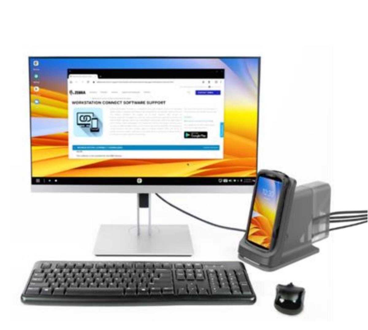Workstation connect cradle for TC73/TC78 devices to be used as workstation or kiosk. Includes HDMI, Ethernet, USB-A (x4) ports. Power supply (PWR-BGA12V50W0WW), DC cable (CBL-DC-388A2-01) and country-specific AC cable are sold separately. thumbnail