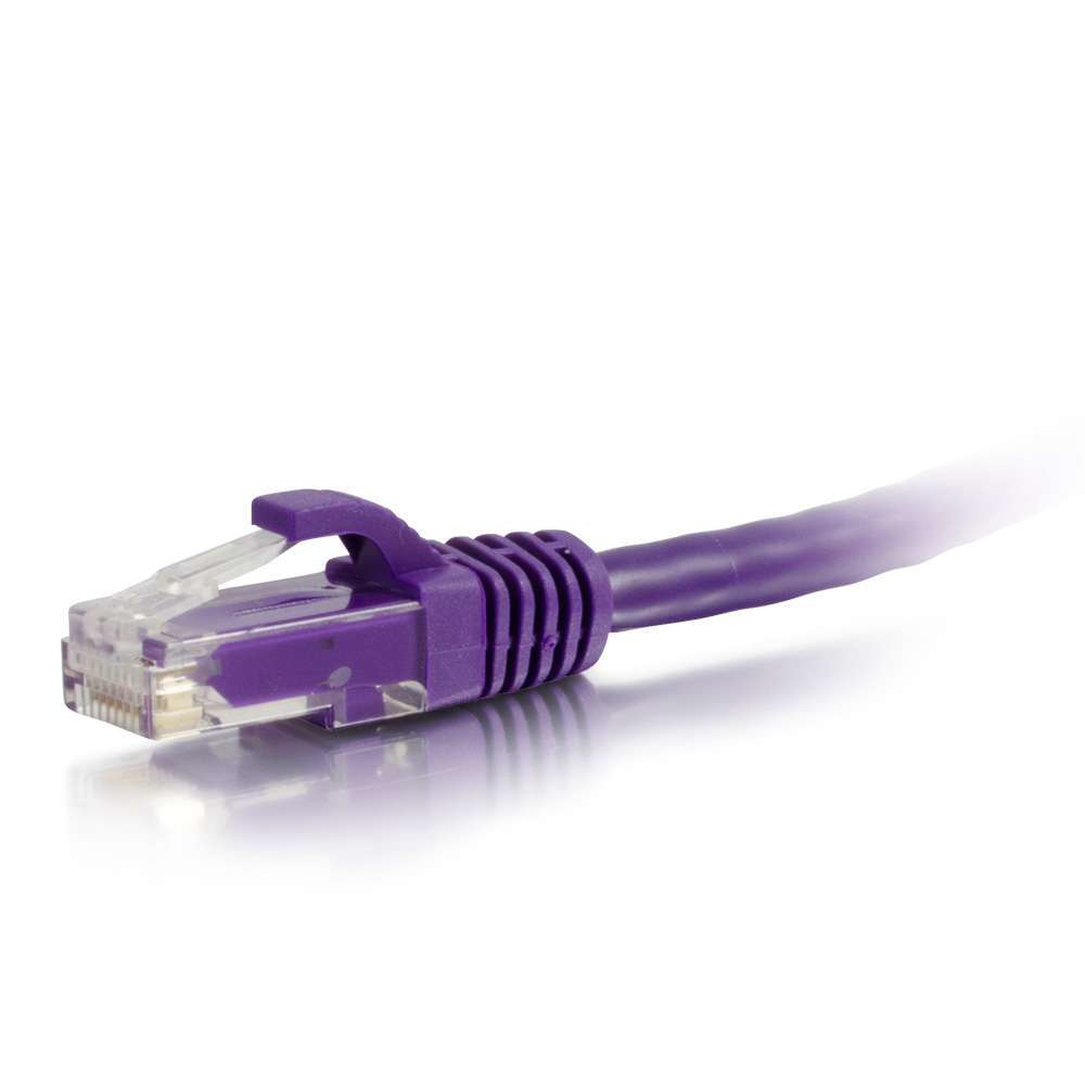 Cat5e Booted Unshielded (UTP) Network Patch Cable - Patch cable - RJ-45 (M) to RJ-45 (M) - 50 cm - UTP - CAT 5e - molded, snagless, stranded - purple thumbnail