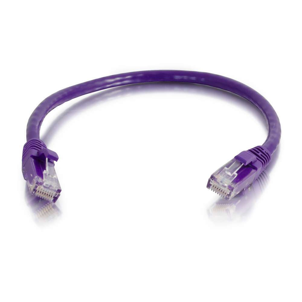 Cat5e Booted Unshielded (UTP) Network Patch Cable - Patch cable - RJ-45 (M) to RJ-45 (M) - 50 cm - UTP - CAT 5e - molded, snagless, stranded - purple thumbnail