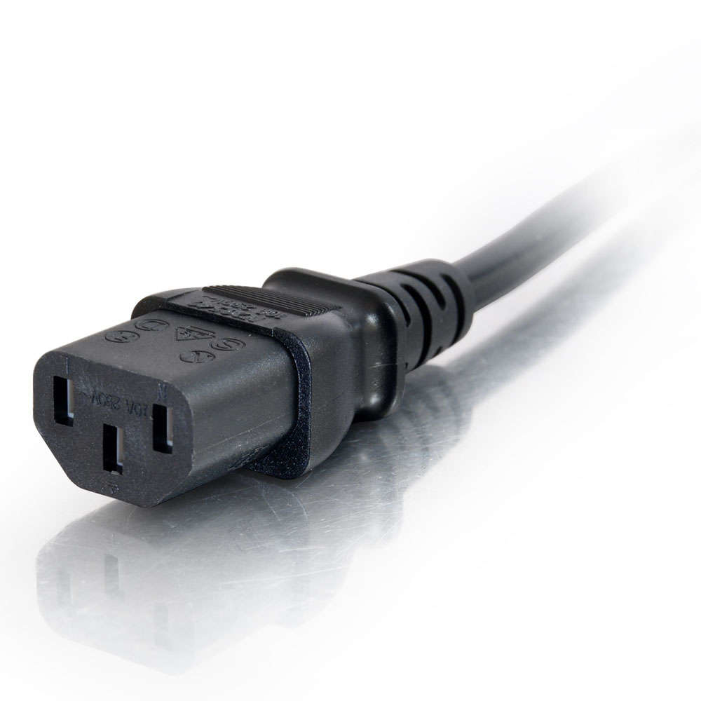 Universal Power Cord - Power cable - power CEE 7/7 (M) to power IEC 60320 C13 - 3 m - molded - black - Europe thumbnail