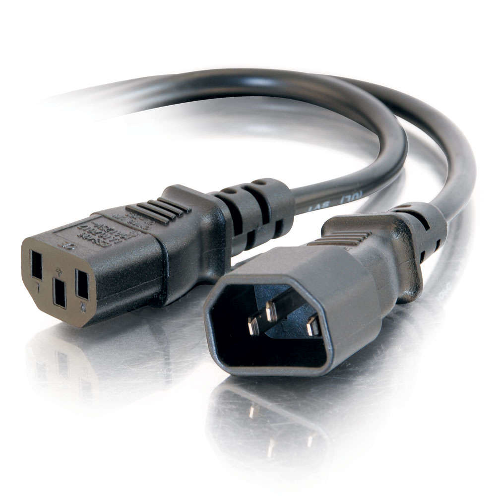 1.2m 16AWG 250 Volt Computer Power Extension Cord (IEC320 C13- IEC320 C14) - 81137 thumbnail