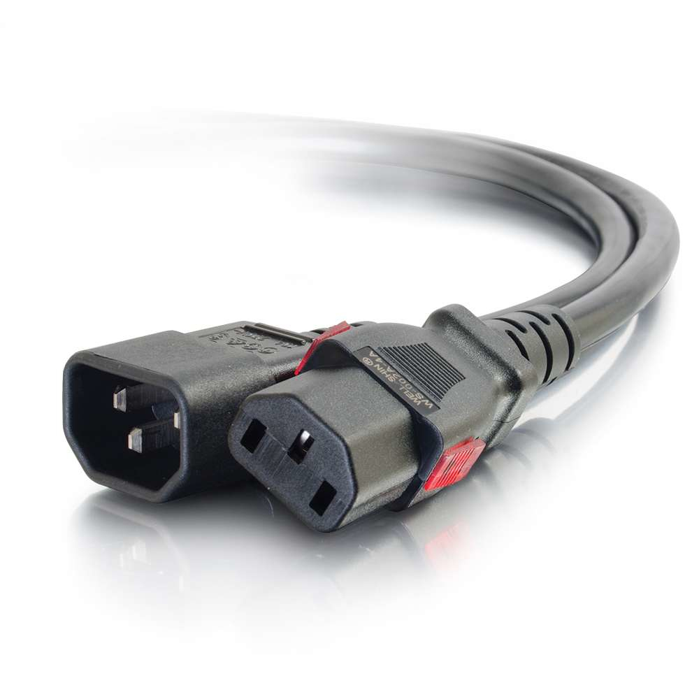 Legrand (Available while stock lasts-Going EOL) 2ft Locking C14 to C13 10A 250V Black thumbnail