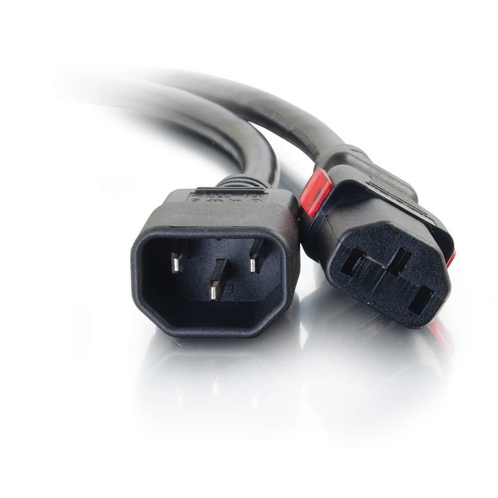 Legrand (Available while stock lasts-Going EOL) 2ft Locking C14 to C13 10A 250V Black thumbnail
