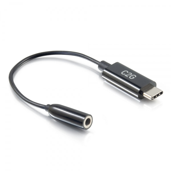 USB C to 3.5mm Audio Adapter - USB C to AUX Cable - USB C to Headphone Jack - USB-C to headphone jack adapter - USB-C male to mini-phone stereo 3.5 mm female - 15.2 cm thumbnail