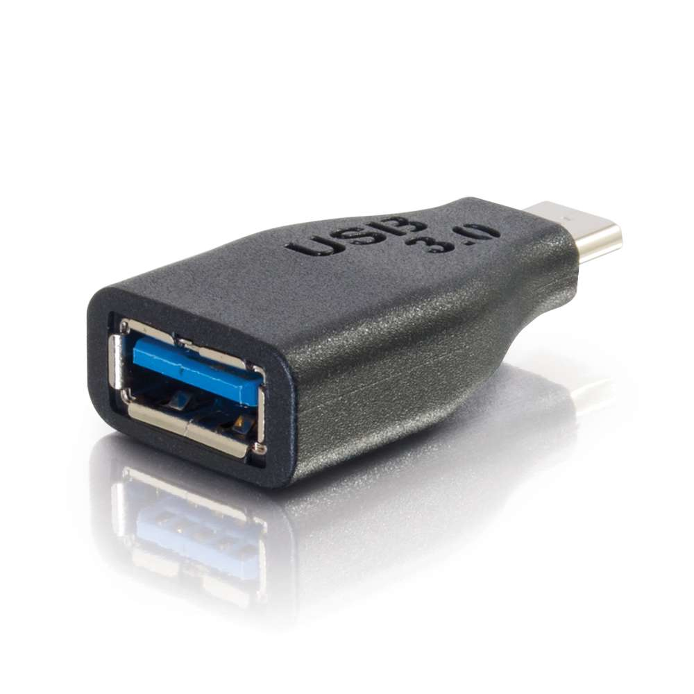 USB C to USB A Adapter - USB C to USB Adapter - 5Gbps - Black - M/F - USB adapter - USB Type A (F) to USB-C (M) - USB 3.0 - black thumbnail