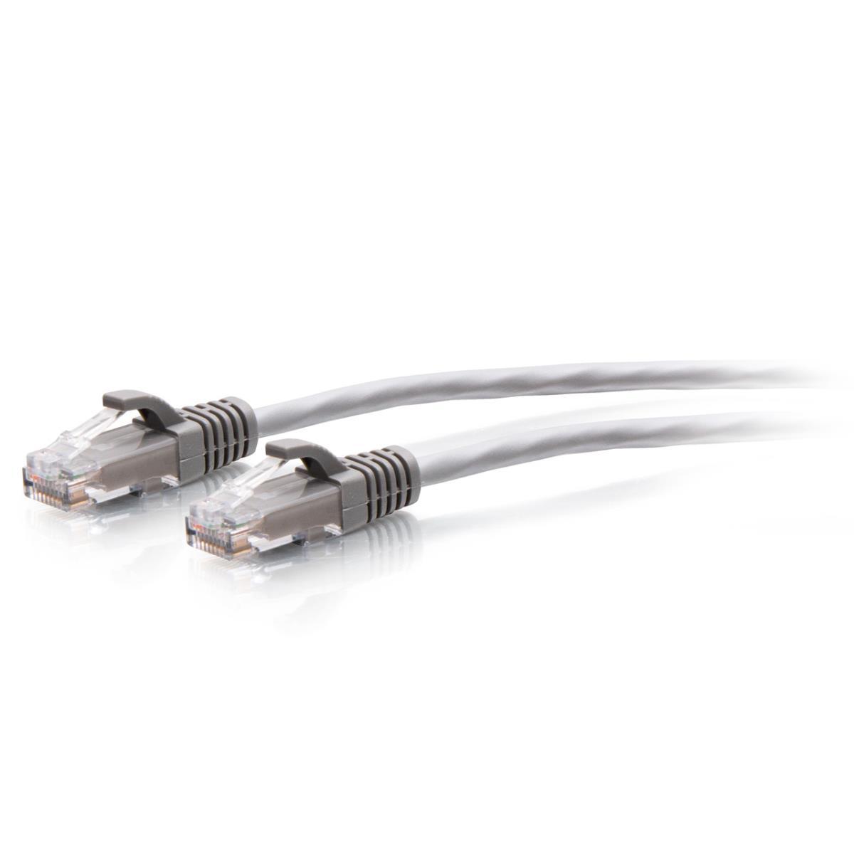 1ft (0.3m) Cat6a Snagless Unshielded (UTP) Slim Ethernet Network Patch Cable - Gray - Patch cable - RJ-45 (M) to RJ-45 (M) - 30 cm - 4.8 mm - UTP - CAT 6a - molded, snagless - grey thumbnail