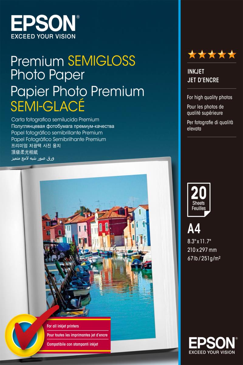 PREMIUM SEMI-GLOSS PHOTO PAP A4 20SH thumbnail