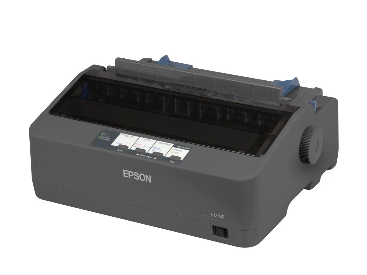 LX-350 Dot matrix printer, 9 pins, 80 column, original + 4 copies, 347 cps HSD (10 cpi), Epson ESC/P - IBM 2380+ emulation, 3 fonts, 8 BarCode fonts, 3 paper paths, single and continous sheet, paper park, USB, Parallel and Serial I/F thumbnail