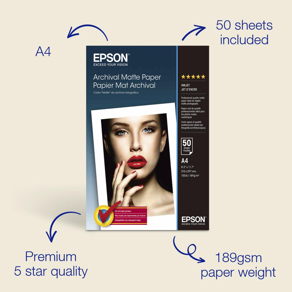ARCHIVAL MATTE PAPER A4 50SH thumbnail