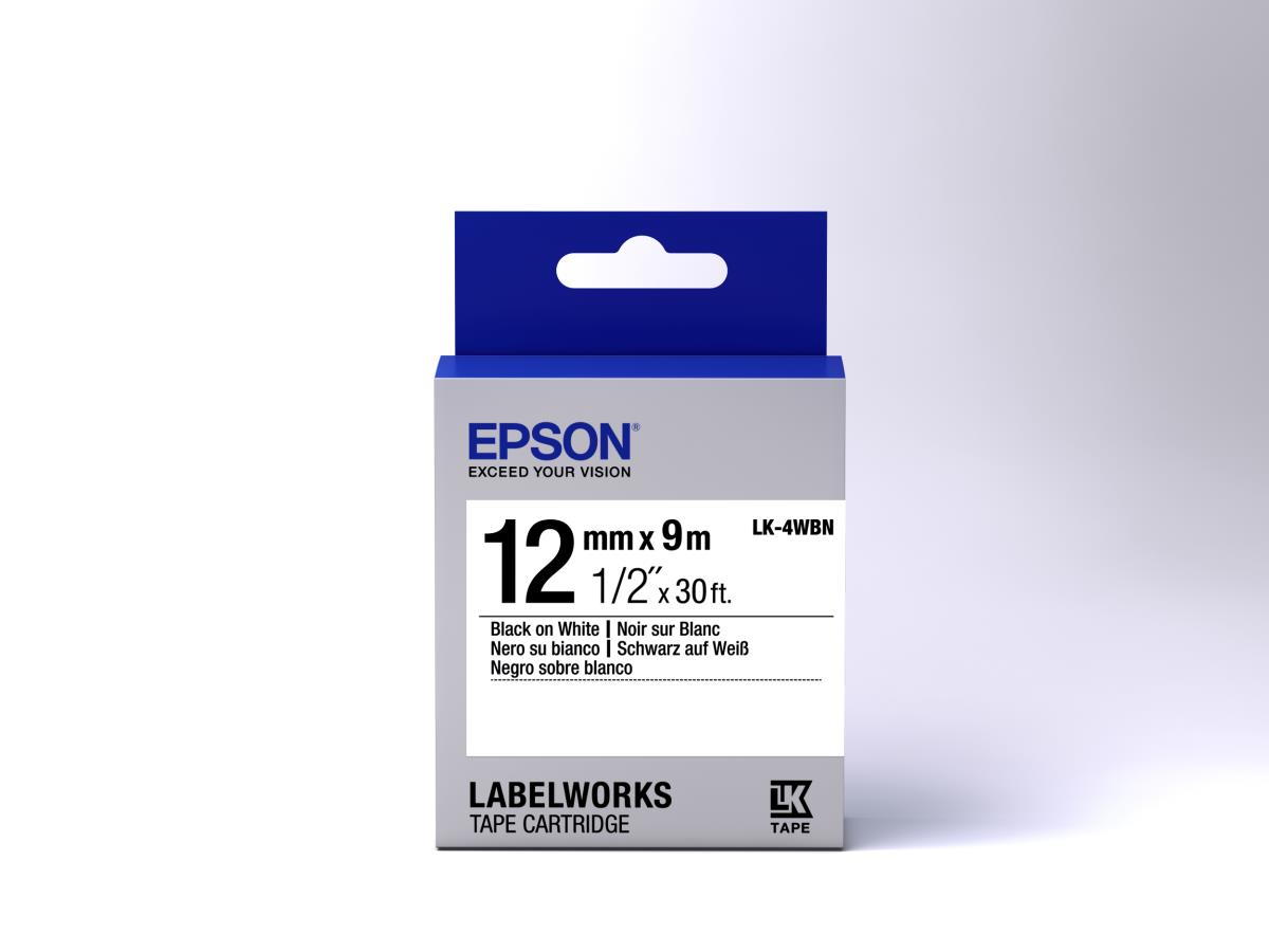 TAPE - LK-4WBN STD BLK-/WHT 12/ thumbnail