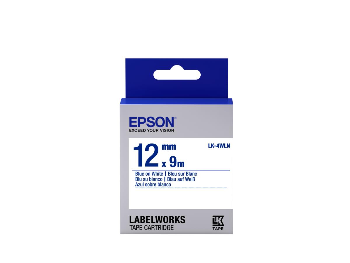 Label Cartridge Standard LK-4WLN Blue/White 12mm (9m) thumbnail