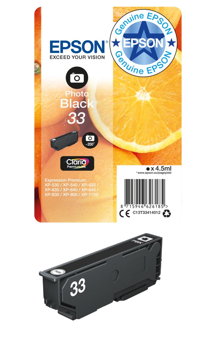 33 PHOTO BLACK INKORANGES 1 x 4.5 ml STANDARD thumbnail