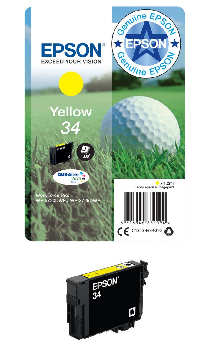 34 YELLOW INK CARTRIDGEGOLF BALL, 4.2ML thumbnail