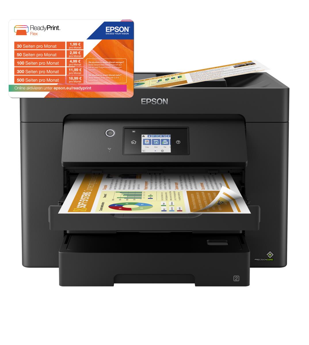 EU Product - WorkForce WF-7830DTWF Tinte-Multifunktionsdrucker 4in1 A4/A3 LAN WLAN WiFi Duplex ADF thumbnail