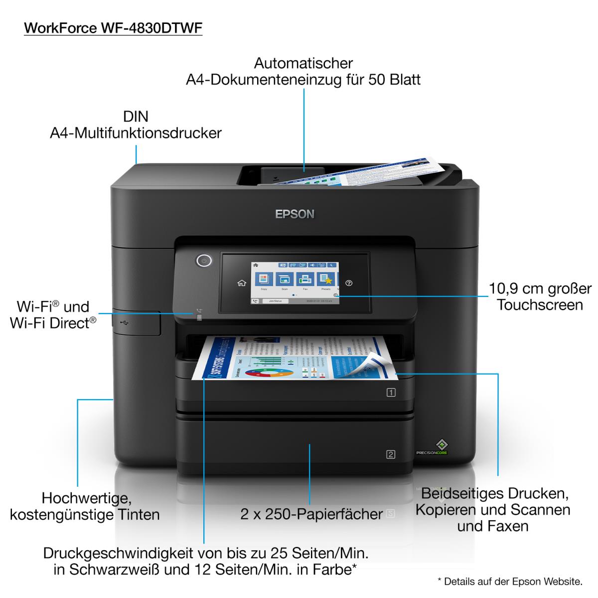 EU Product - t WorkForce Pro WF-4830DTWF - Printer - Inkjet thumbnail