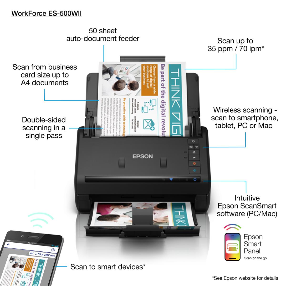 WorkForce ES-500WIIScanner Letter 600?DPI x thumbnail