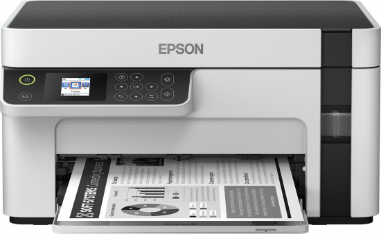 EcoTank ET-M2120 ET M2120 ETM2120 2120 - Multifunction printer - B/W - ink-jet - A4/Legal (media) - up to 15 ppm (printing) - 150 sheets - USB, Wi-Fi - white thumbnail