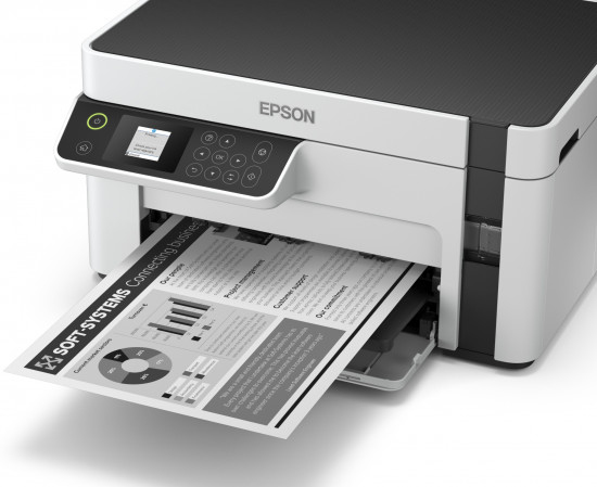 EcoTank ET-M2120 ET M2120 ETM2120 2120 - Multifunction printer - B/W - ink-jet - A4/Legal (media) - up to 15 ppm (printing) - 150 sheets - USB, Wi-Fi - white thumbnail