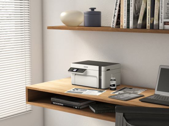 EcoTank ET-M2120 ET M2120 ETM2120 2120 - Multifunction printer - B/W - ink-jet - A4/Legal (media) - up to 15 ppm (printing) - 150 sheets - USB, Wi-Fi - white thumbnail