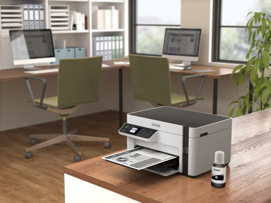 EcoTank ET-M2120 ET M2120 ETM2120 2120 - Multifunction printer - B/W - ink-jet - A4/Legal (media) - up to 15 ppm (printing) - 150 sheets - USB, Wi-Fi - white thumbnail