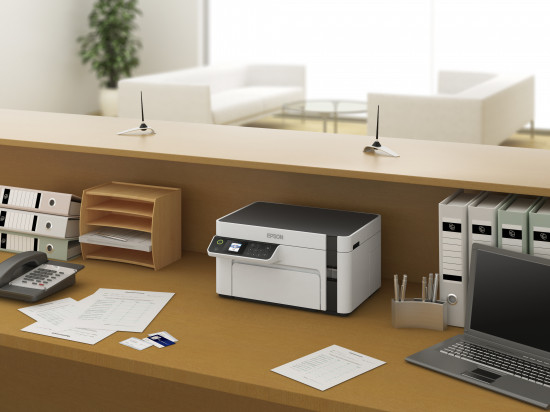 EcoTank ET-M2120 ET M2120 ETM2120 2120 - Multifunction printer - B/W - ink-jet - A4/Legal (media) - up to 15 ppm (printing) - 150 sheets - USB, Wi-Fi - white thumbnail