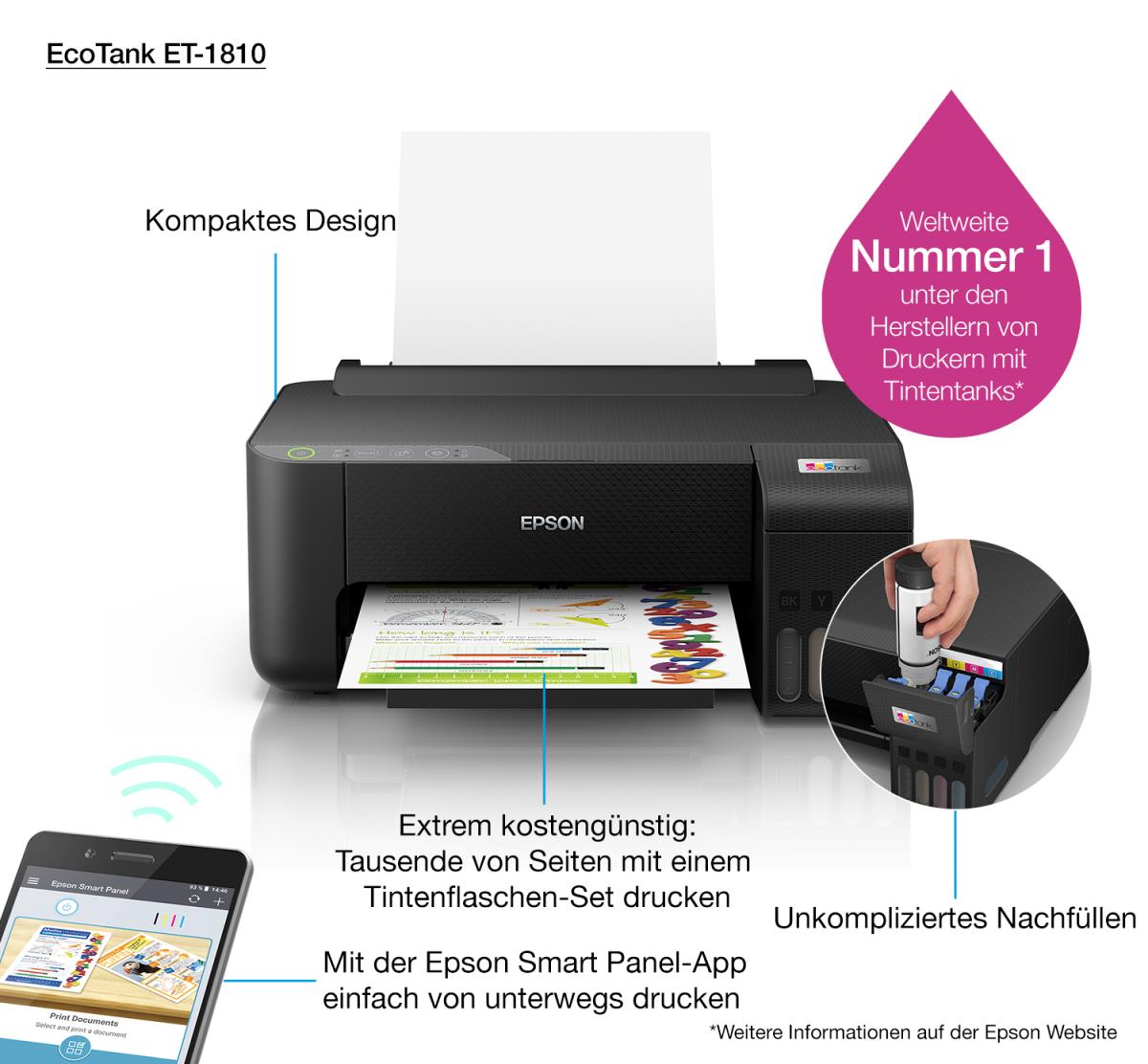 EU Product - T EcoTank ET-1810 - Printer - Inkjet thumbnail