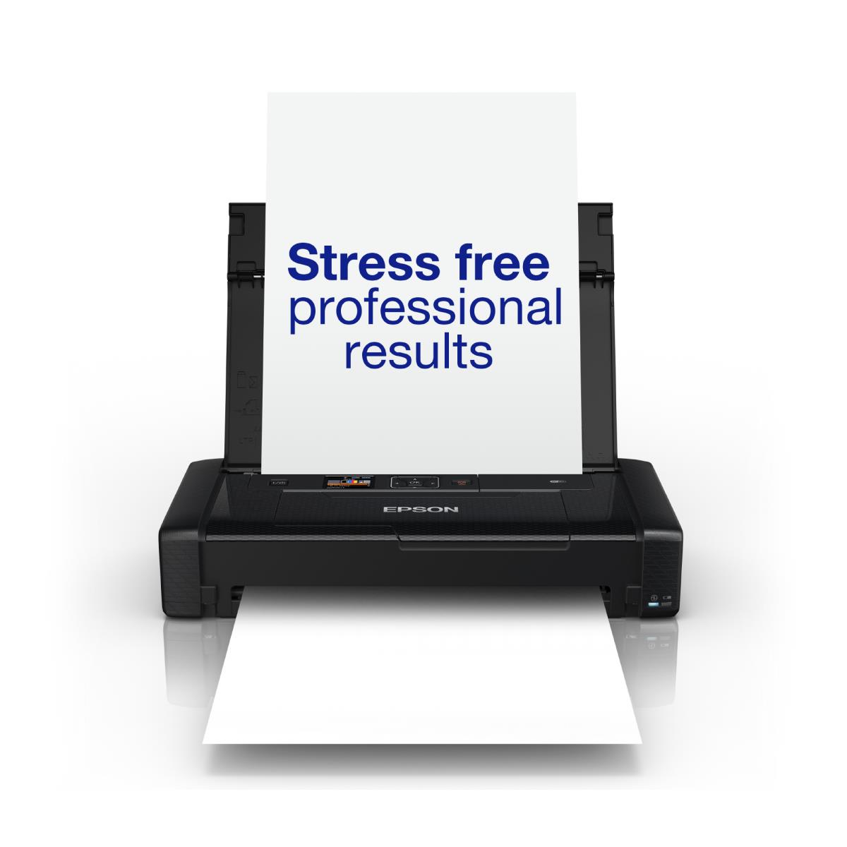 WorkForce WF-110W 110W WF110W WF110 110 W- Printer - colour - ink-jet - A4/Legal - 5760 x 1440 dpi - up to 7 ppm (mono) / up to 4 ppm (colour) - capacity: 20 sheets - USB 2.0, Wi-Fi(n) thumbnail