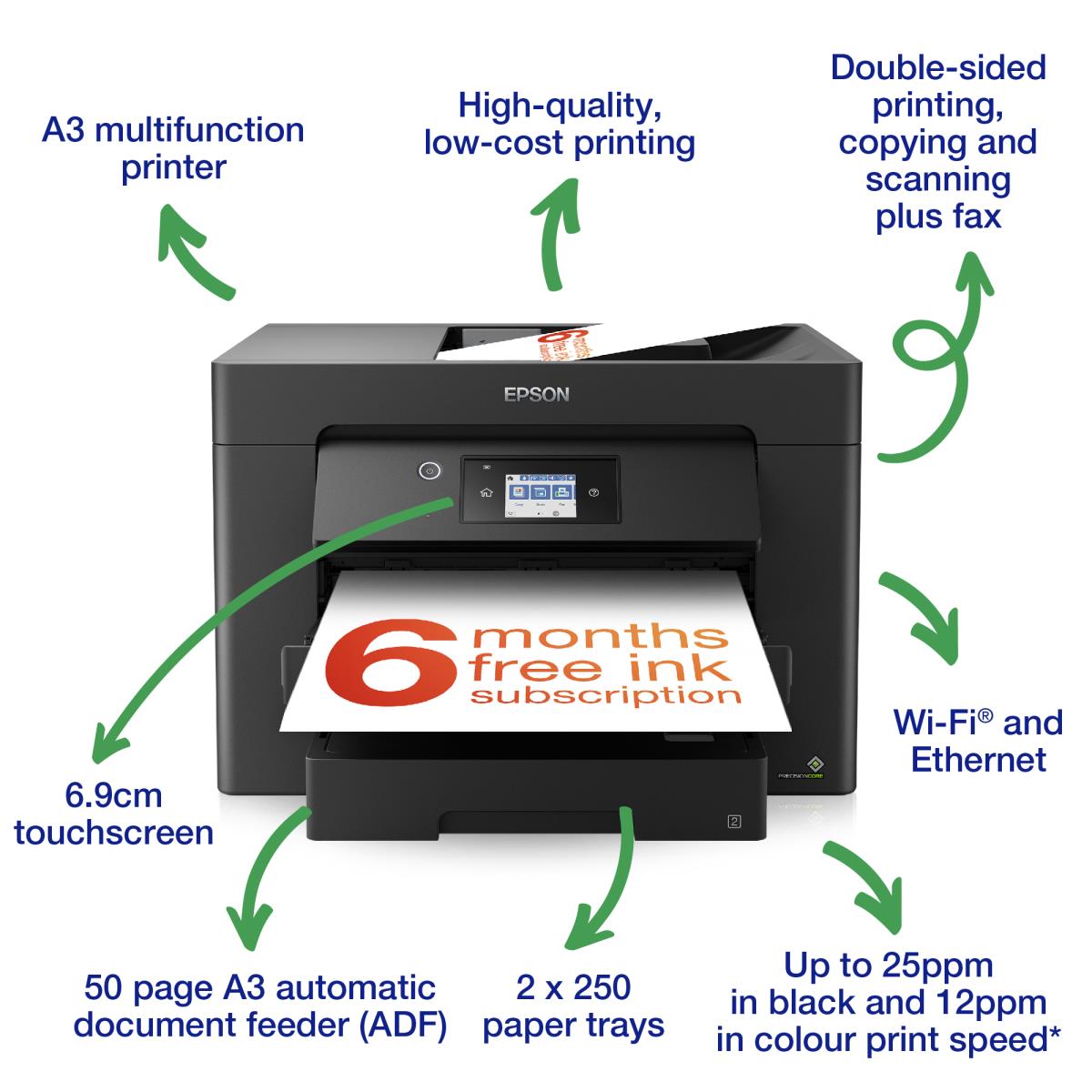 WorkForce WF-7830DTWF A3 Colour Inkjet Multifunction thumbnail