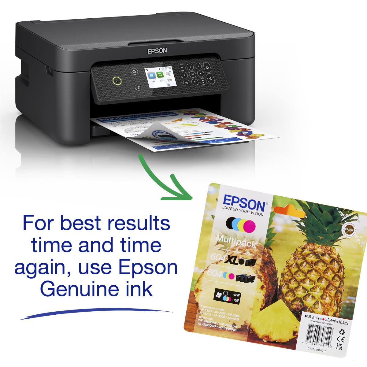 Expression Home XP-4200 C11CK65401 Inkjet Printer, Colour, Wireless, All-in-One, A4, 6.1cm LCD Screen, Duplex thumbnail