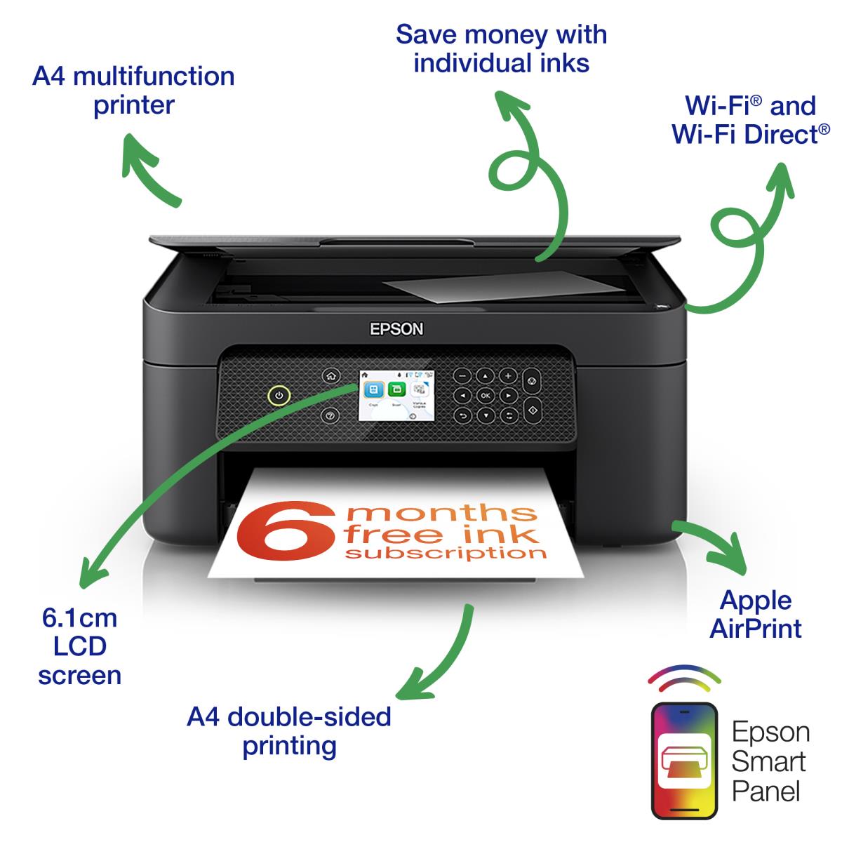Expression Home XP-4200 C11CK65401 Inkjet Printer, Colour, Wireless, All-in-One, A4, 6.1cm LCD Screen, Duplex thumbnail