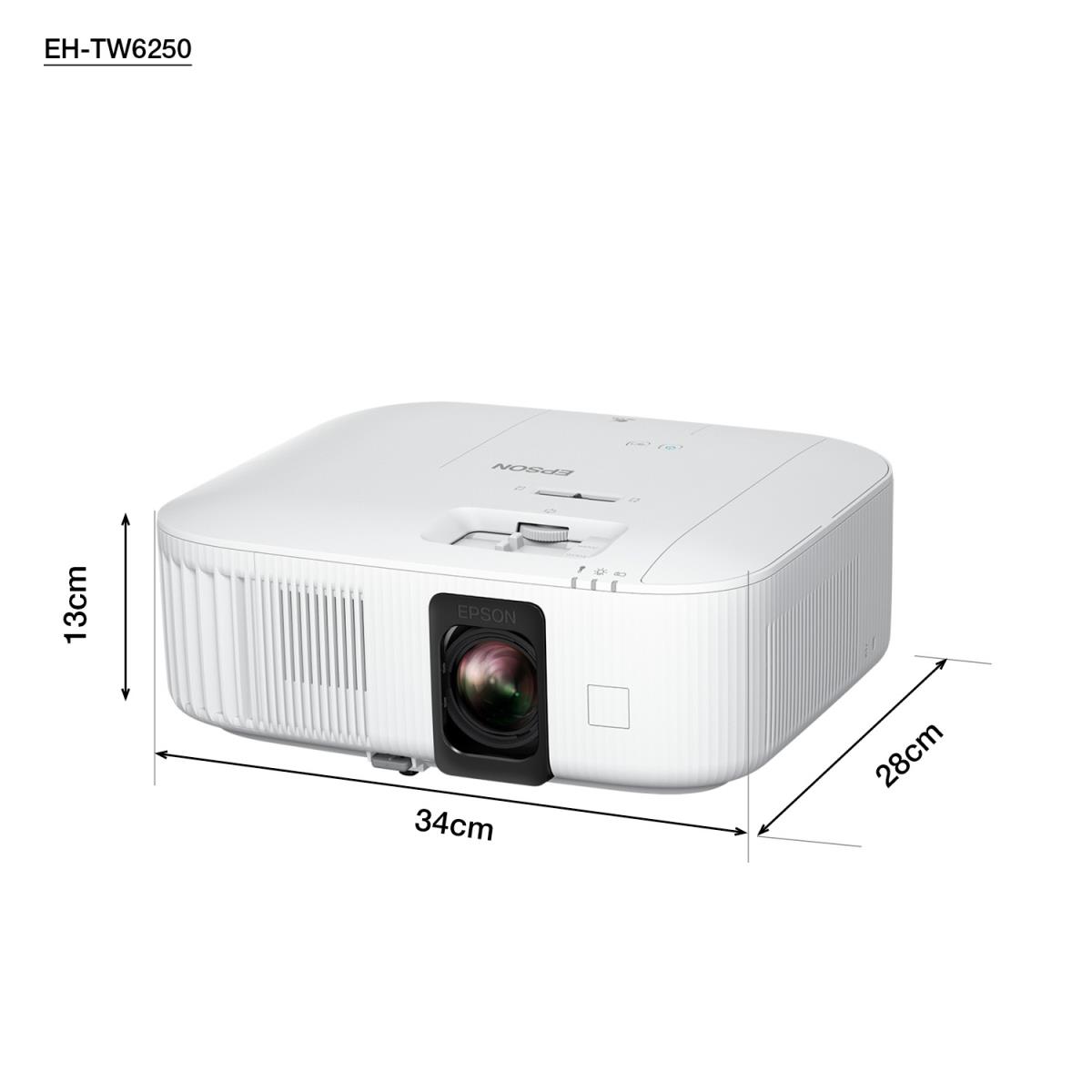 EH-TW6250 - 3LCD projector - 2800 lumens (white) - 2800 lumens (colour) - 3840 x 2160 (3 x 1920 x 1080) - 16:9 - 4K - 802.11ac wireless - black / white - Android TV thumbnail