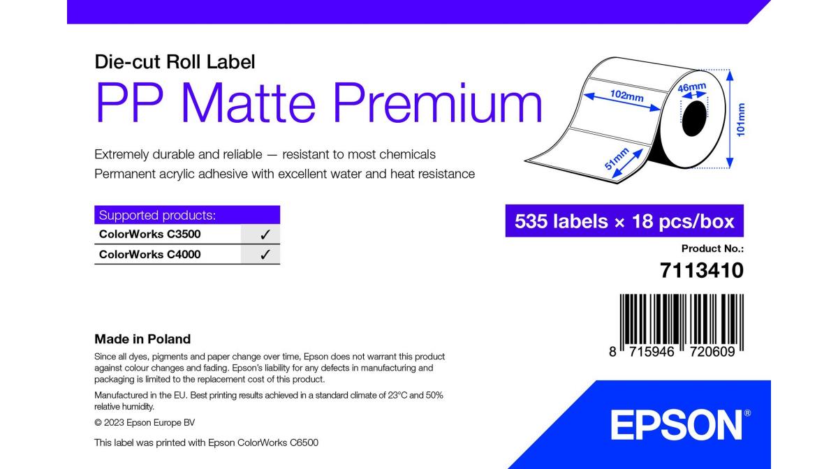 EU Product - , label roll, synthetic, 102x51mm thumbnail