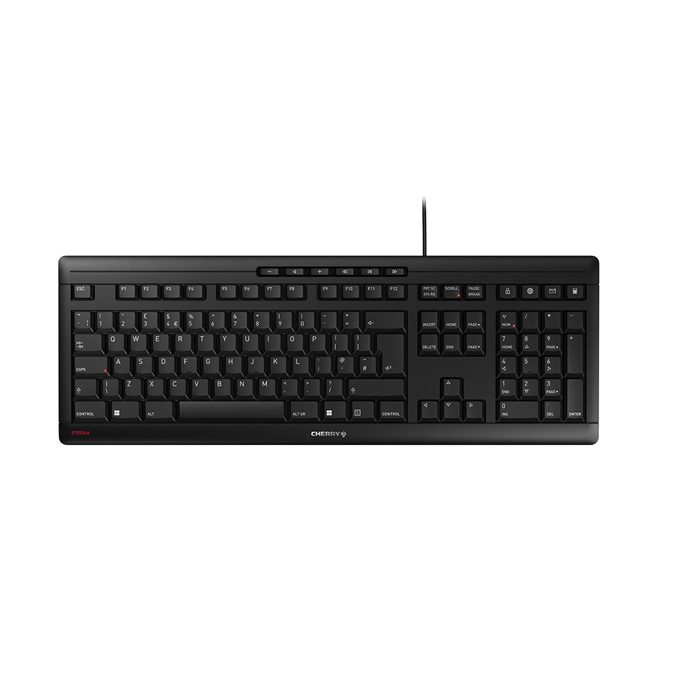 CHERRY STREAM KEYBOARD UK BLACK thumbnail