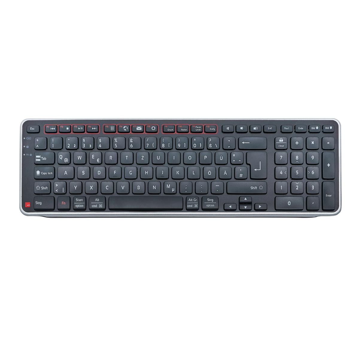 EU Product - Balance Tastatur wireless DE-Layout schwarz/silber retail thumbnail