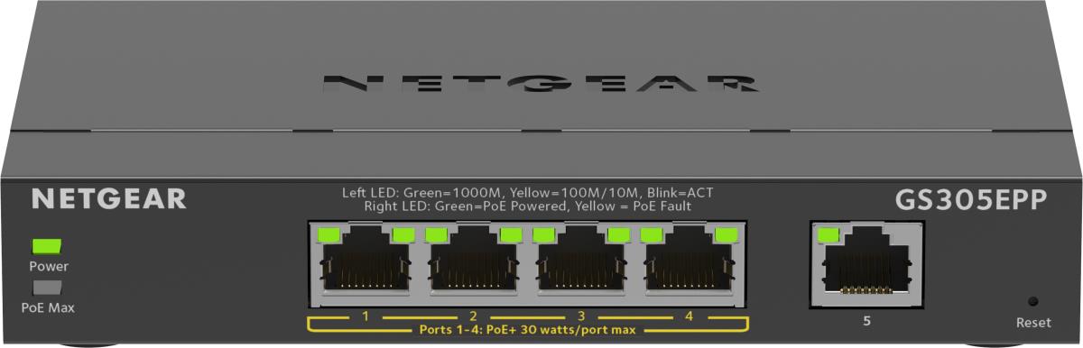 EU Product - 5Port Switch 10/100/1000 GS305EPP thumbnail