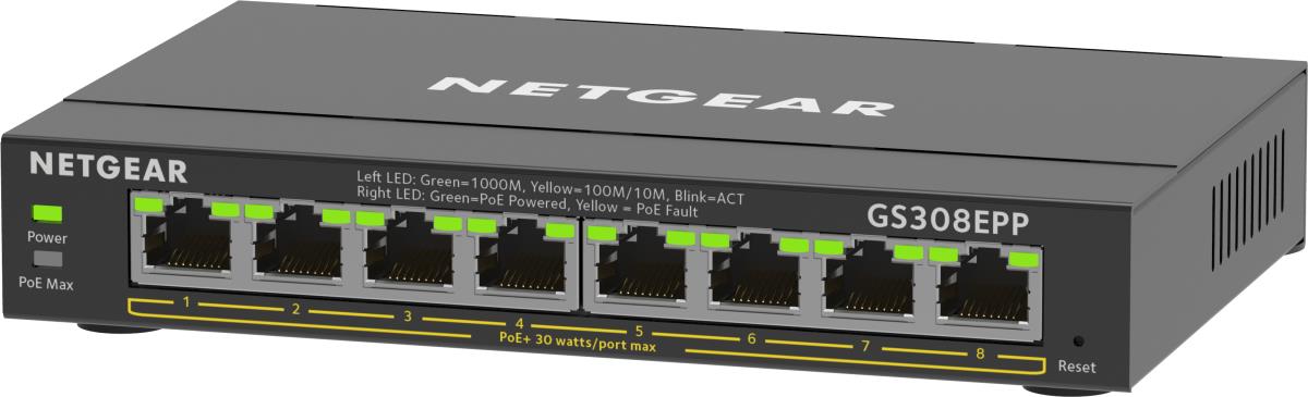 EU Product - 8Port Switch 10/100/1000 GS308EPP thumbnail