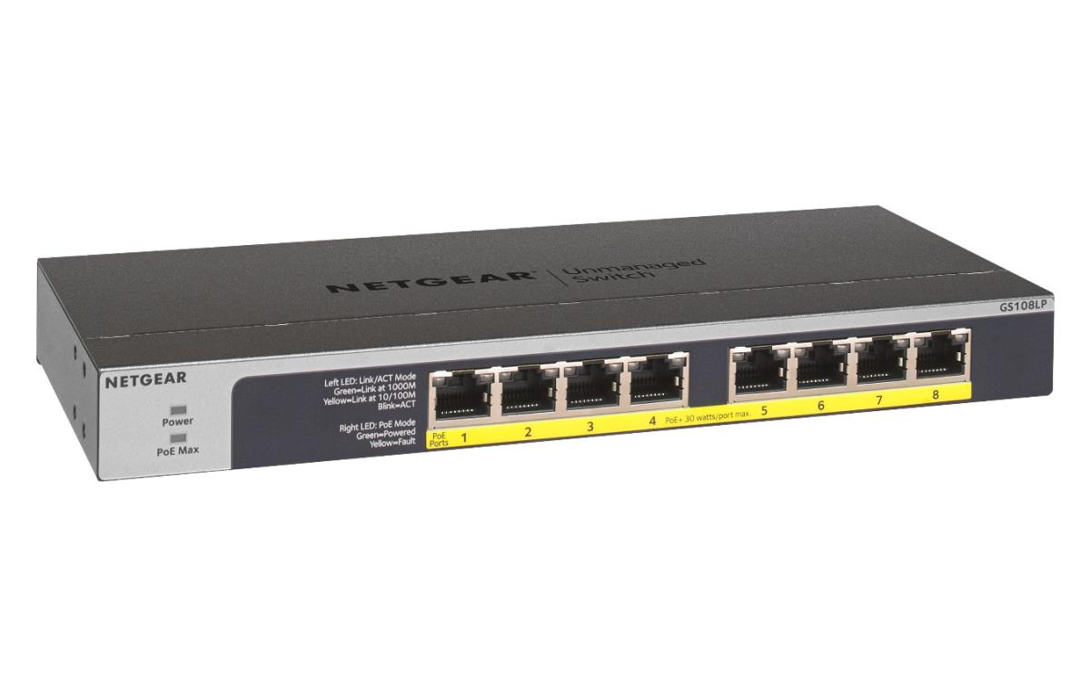 EU Product - 8Port Switch 10/100/1000 GS108LP thumbnail