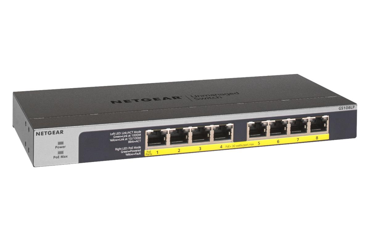 EU Product - 8Port Switch 10/100/1000 GS108LP thumbnail