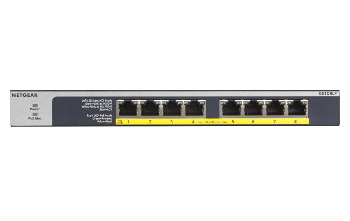 EU Product - 8Port Switch 10/100/1000 GS108LP thumbnail