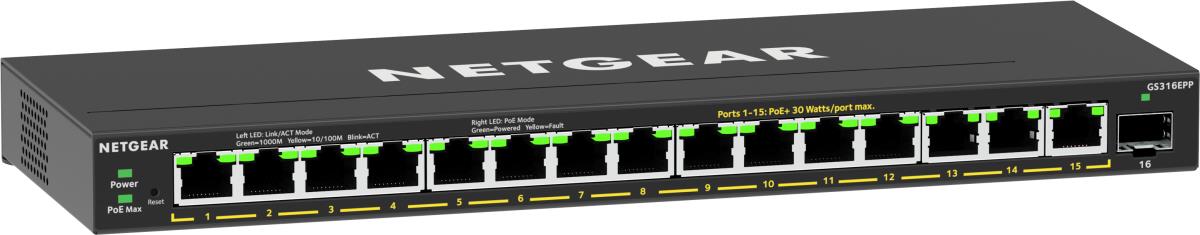 EU Product - 16Port Switch 10/100/1000 GS316EPP thumbnail