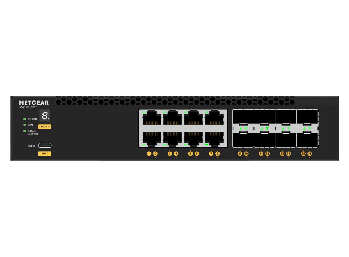M4350-8X8F Managed L3 10G Ethernet (100/1000/10000) 1U Black thumbnail