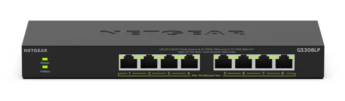 300 Series GS308LP - Switch - essentials - unmanaged - 8 x 10/100/1000 (PoE+) - desktop, wall-mountable - PoE+ (60 W) thumbnail