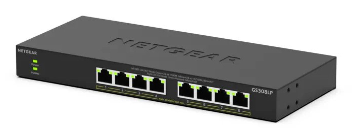 300 Series GS308LP - Switch - essentials - unmanaged - 8 x 10/100/1000 (PoE+) - desktop, wall-mountable - PoE+ (60 W) thumbnail