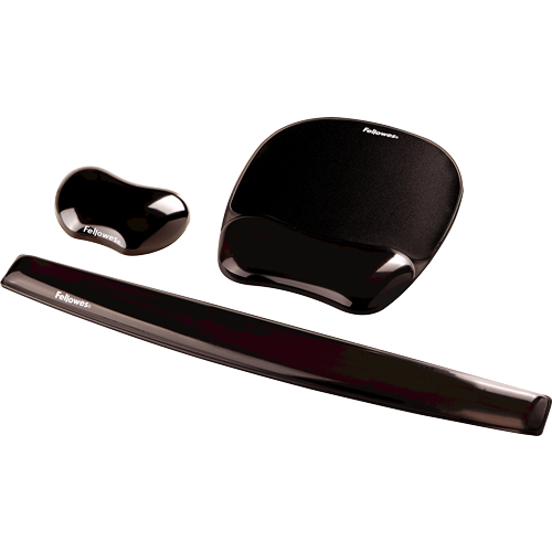 9112101 Crystal Gel Mousepad Wrist Support Black thumbnail