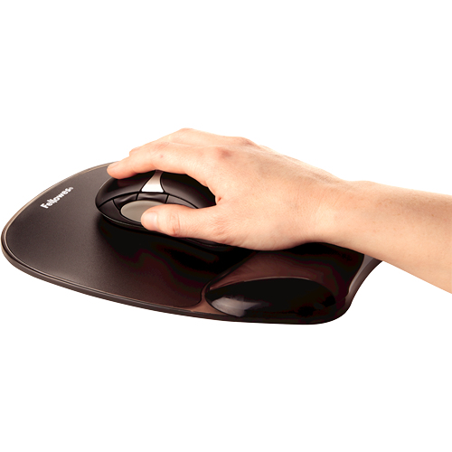 9112101 Crystal Gel Mousepad Wrist Support Black thumbnail