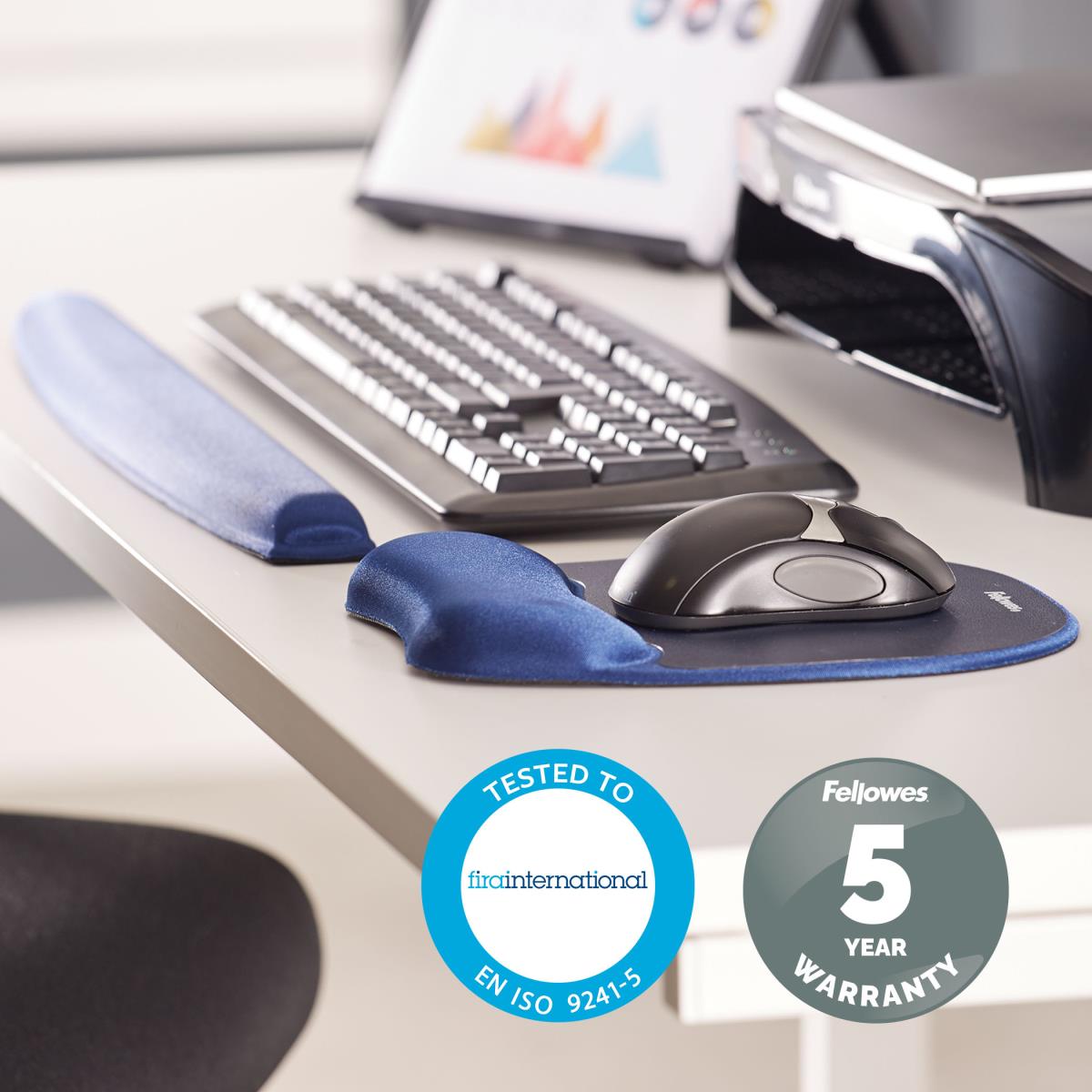 9172801 Memory Foam Wrist Rest and Mousepad Sapphire thumbnail